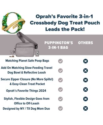 3-in-1 Dog Walk Bag, Travel Bowl, & Reflective Leash with Matching Planet-Safe Dog Poop Bags