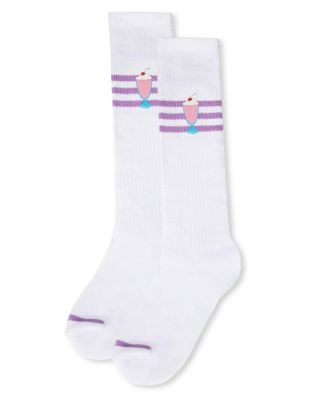 Girls' Summer Sweets Varsity Cotton Blend Knee High Sock