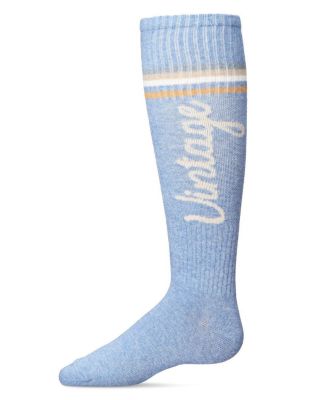 Little Girls Vintage Stripe Cotton Blend Knee High Socks