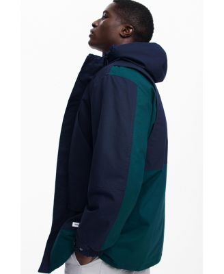 Men's Two-tone parka with hood