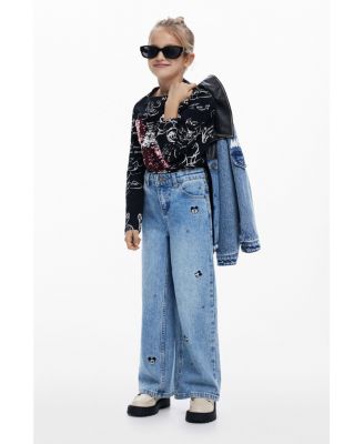 Girls's Wide Mickey jeans
