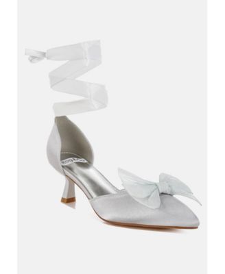 Womens Cadell Bow Detail Satin Sandals