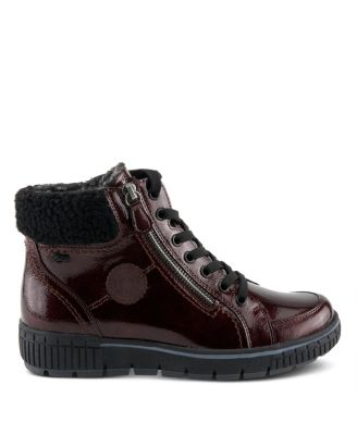ALPS Water Resistant Boots with Sherpa Lining and Lace-Up Detail