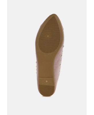 Womens Olesia Stud Emebllished Ballet Flats