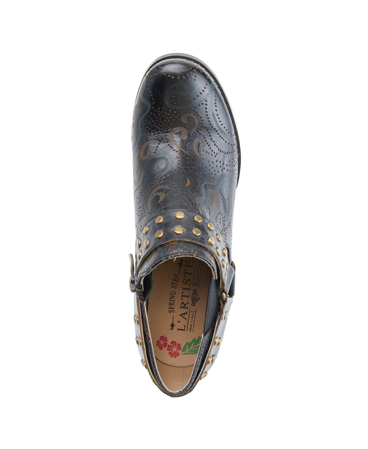 Женские ботинки L'Artiste Spring Step Kacielou Shootie with Hand-Painted Leather Upper, цвет: Чёрный — фото 3