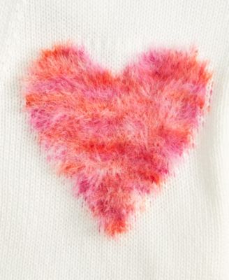 Girls' 5-20 Textured Heart Long-Sleeve Cardigan, Macy's Exclusive