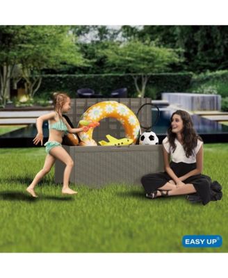 - 100 Gallon Water Resistant Resin Lockable Deck Box