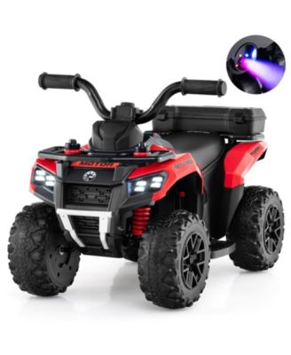 6V Kids Ride On ATV w/ Music and Spray Function USB Port Storage Box Toy Car