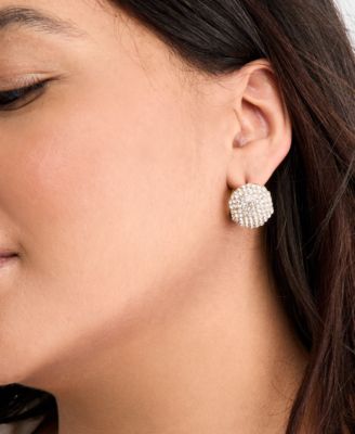 Small Pav&eacute; Huggie Hoop Earrings, Macy's Exclusive