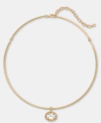 On 34th - Crystal Structured Pendant Necklace, 5-1/8" + 3" extender