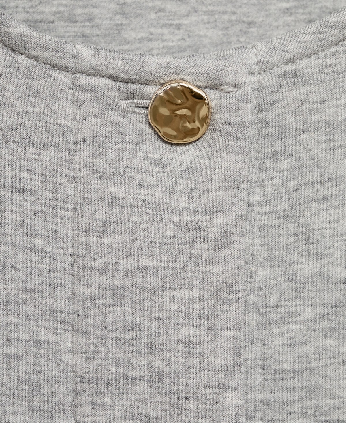 Mango Cotton Blend Crop Utility Jacket In Gray