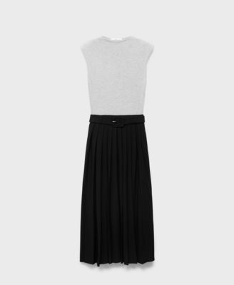 Women's Contrasting Belt Dress