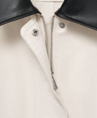 Women's Contrasting Collar Denim Jacket