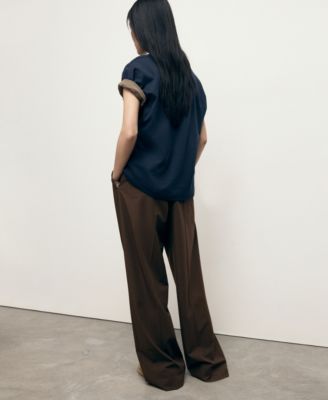 Women's Low-Rise Wide-Leg Pants