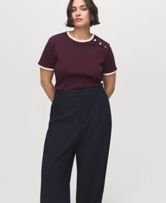 Women's Low-Rise Wide-Leg Pants