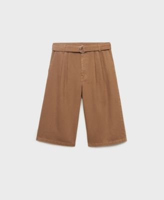 Women's Belted Denim Jorts