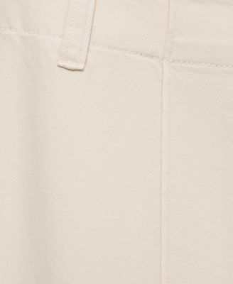 Women's Stitching Detail Wide Leg Denim Jeans