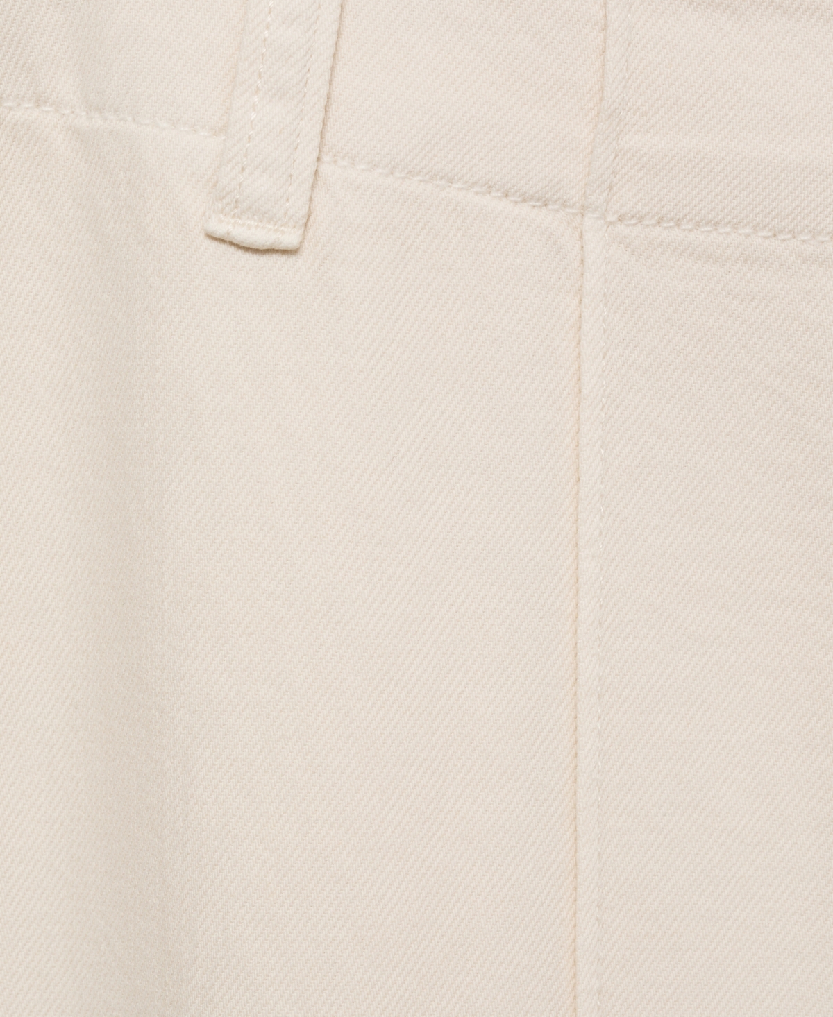 Mango Women's Stitching Detail Wide Leg Denim Pants In Neutral