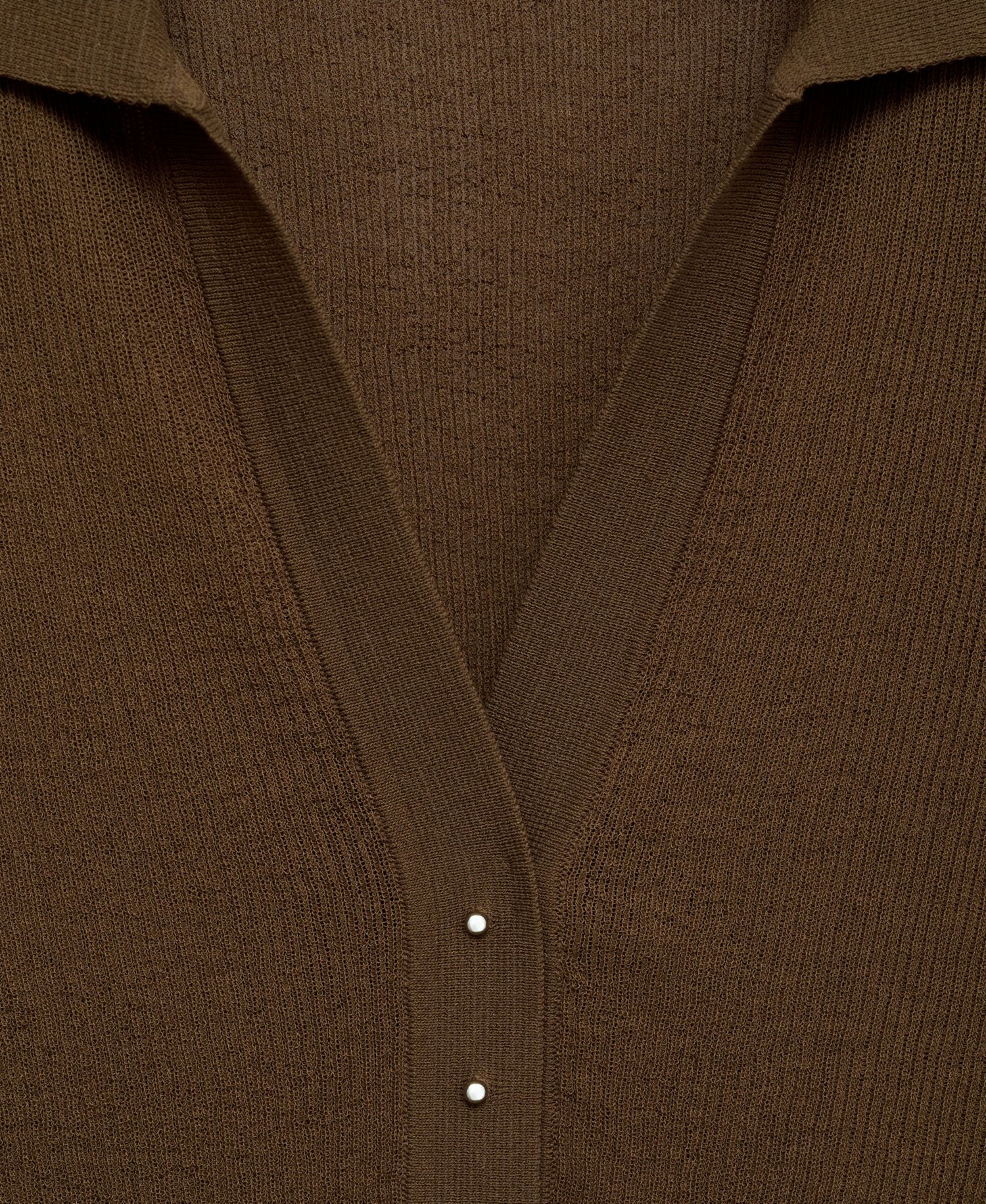 Women's Ribbed Polo Neck Sweater