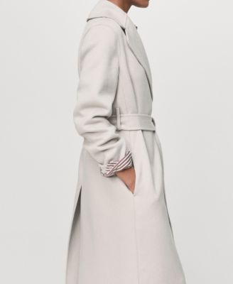 Women's Handmade Belt Wool Coat