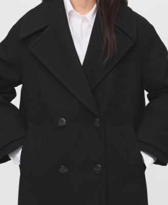 Women's Double-Breasted Wool Blend Coat