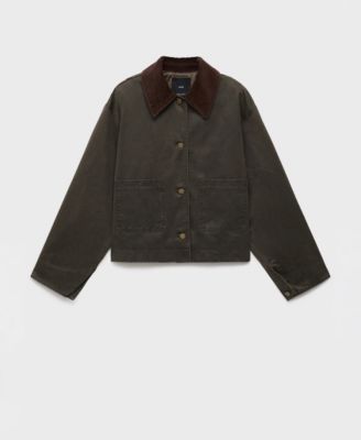Women's Corduroy Collar Denim Jacket
