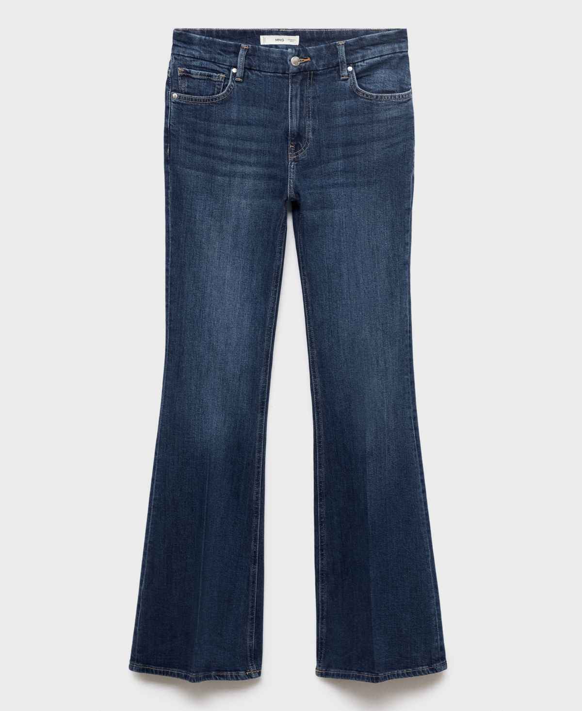 Mango Women's Violet Flared High-rise Jeans In Blue