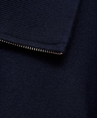 Women's Zip Collar Knitted Sweater