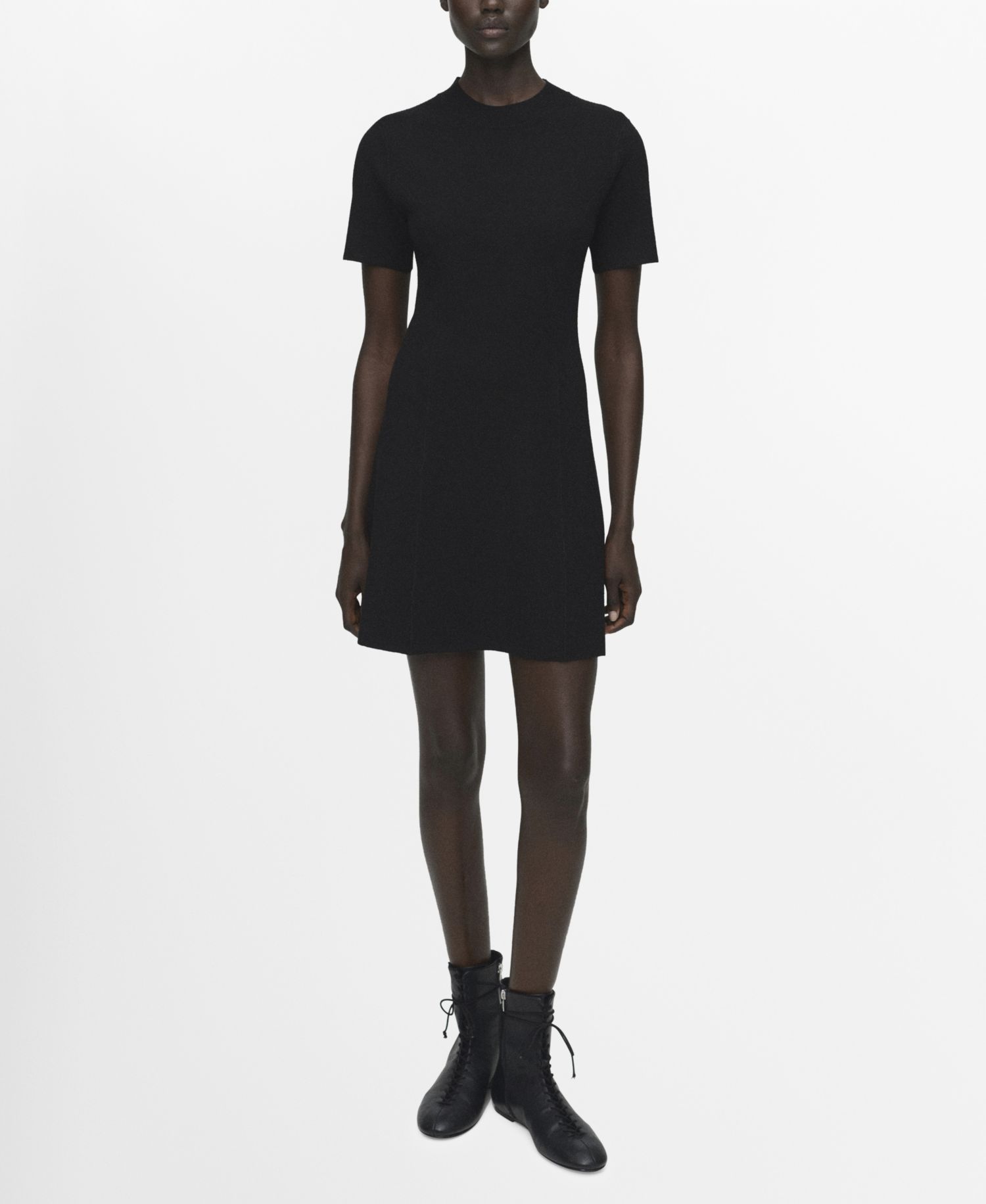 Women's Fine-Knit Flared Dress