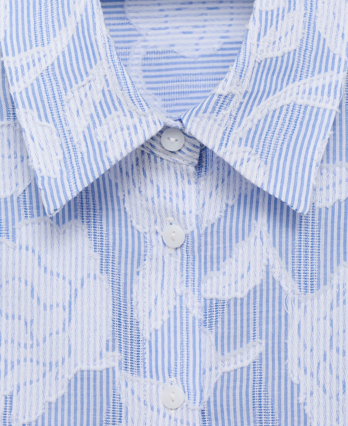 Mango Women's Embroidered Details Striped Shirt