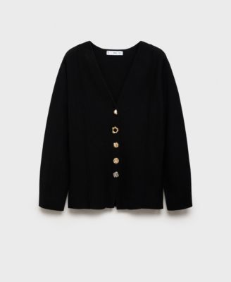 MANGO - Women's Jewel Buttons Knitted Jacket