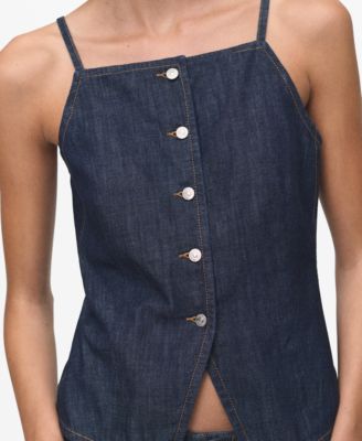MANGO - Women's Buttoned Denim Top