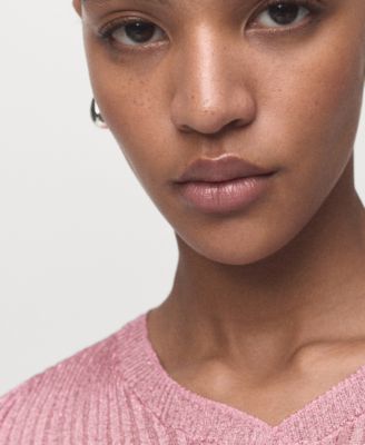 Women's Short-Sleeved Lurex Sweater