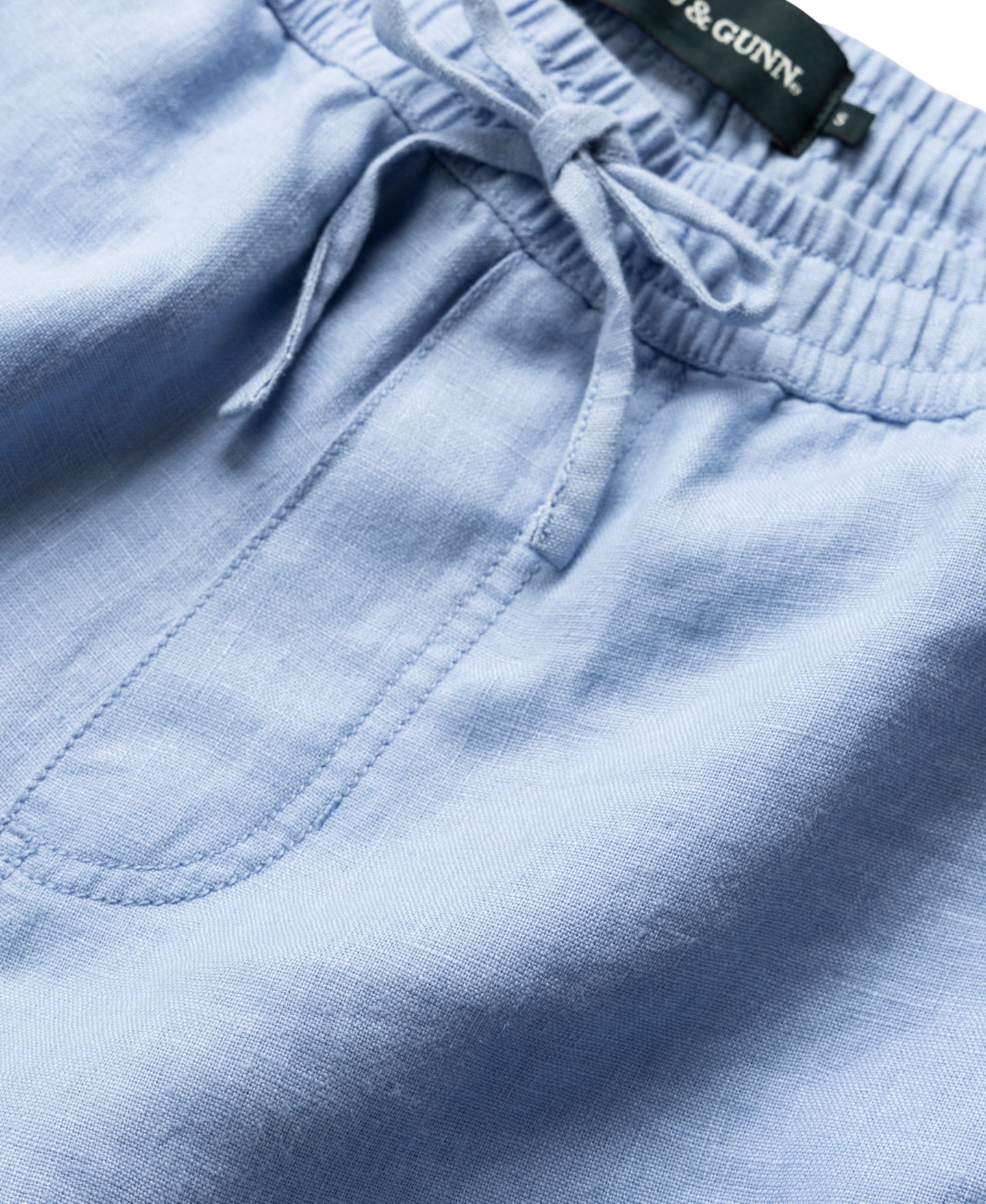 Мужские шорты Rodd & Gunn Linen 9" Resort, цвет: Шамбре синий — фото 5