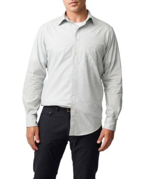 Мужская рубашка Rodd & Gunn Mount Riley Long Sleeve Slim Fit, цвет: Фисташковый