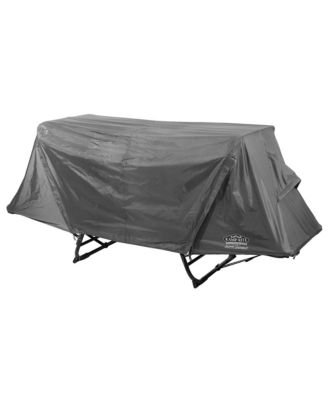 Original Quick Setup 1 Person Elevated Cot, Lounge Chair, & Tent, Gray