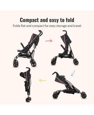 Vista Moonwalk Stroller with Compact Fold & Canopy in Light Gray