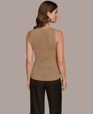 Women's Novelty Sleeveless Scoop Neck Sweater