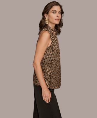 Women's Sleeveless Mock Neck Top