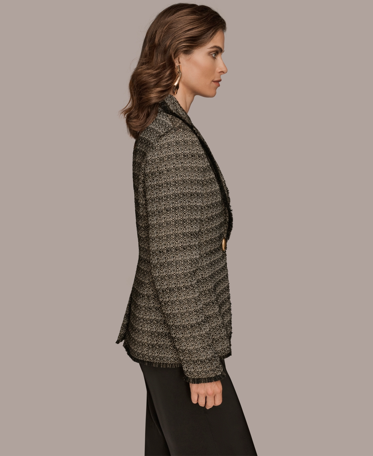 Donna Karan New York Women's Novelty One Button Jacket