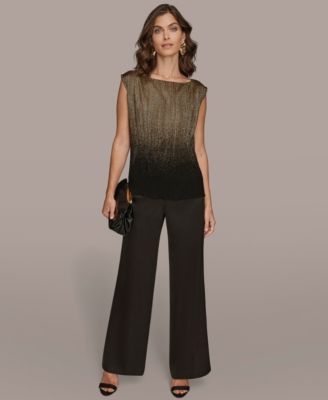 Women's Novelty Sleeveless Ombre Top, Regular & Petite