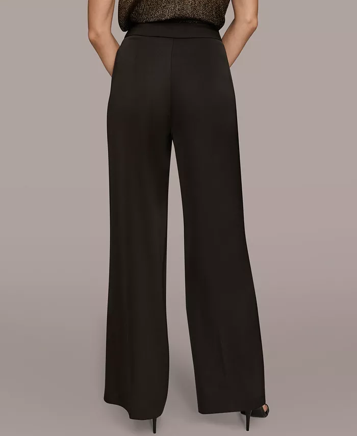 Women's Charmeuse High Rise Wide Leg Pants, Regular & Petite - thumbnail 2