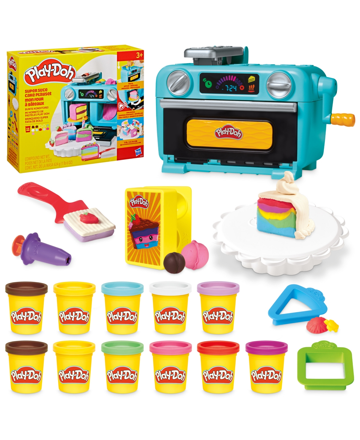 Play-doh Super Slice Cake Playset In Transparent
