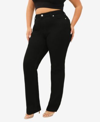Plus Size Billie Straight Mid Rise Jeans