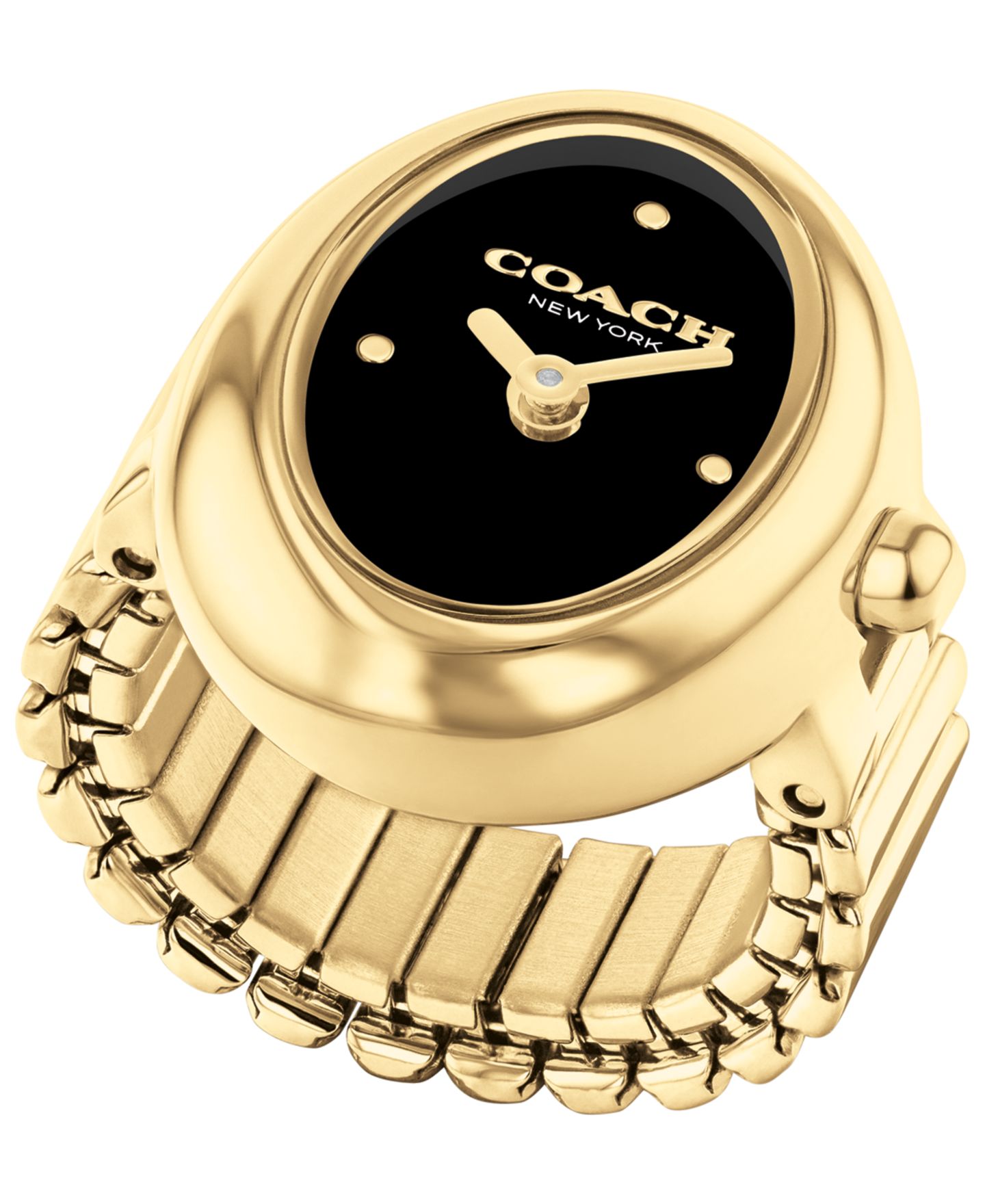 Женские часы COACH Sammy Gold Tone Stainless Steel Ring Watch, 18mm — фото 2