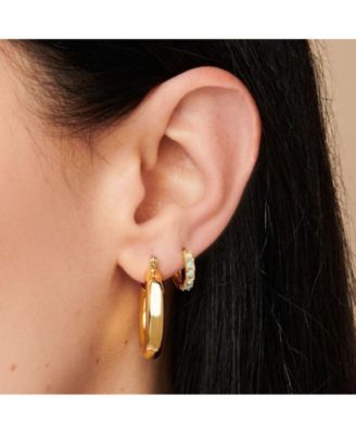Women's Chunky Bear Hoop Earrings
