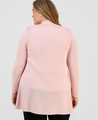 Plus Size Montery Open-Front Cardigan Sweater