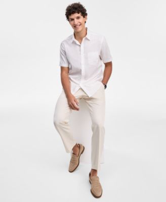 Men's Textured Short-Sleeve Shirt, Macy's Exclusive