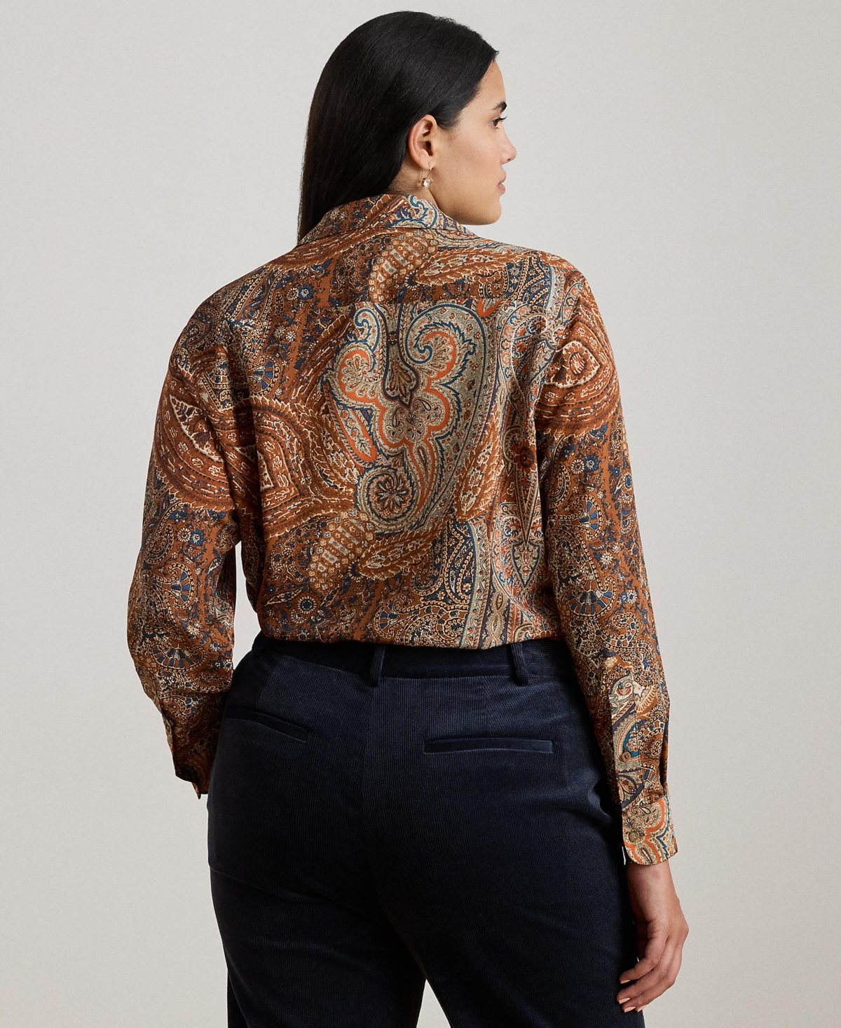 Ralph Lauren Plus Size Paisley Shirt In Multi