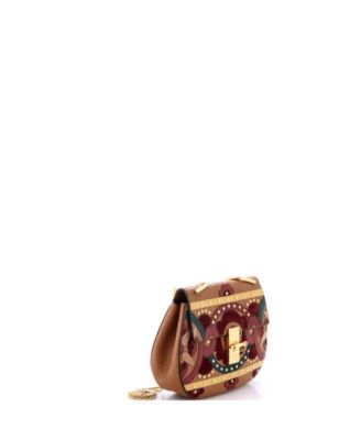 Small Drew Patchwork Crossbody Bag Studded Leather with Suede